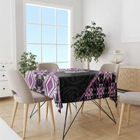Purple Taniko Motif Aotearoa Manaia and Silver Fern Tablecloth LT03 - Polynesian Pride