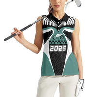 Custom New Zealand Bicycle 2025 Women Sleeveless Polo Shirt LT03 - Polynesian Pride