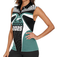 Custom New Zealand Bicycle 2025 Women Sleeveless Polo Shirt LT03 - Polynesian Pride