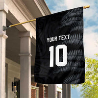Custom New Zealand Football-Towards World Cup 2026 Garden Flag LT03 House Flag Black - Polynesian Pride