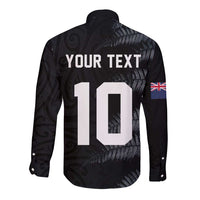 Custom New Zealand Football-Towards World Cup 2026 Long Sleeve Button Shirt LT03 - Polynesian Pride