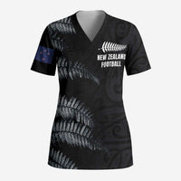 Custom New Zealand Football-Towards World Cup 2026 Scrub Top LT03 Adult Black - Polynesian Pride