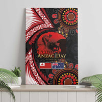 Tonga and Australia ANZAC Day Canvas Wall Art Aboriginal and Ngatu Art Pattern - Gallipoli Lest We Forget LT03 - Polynesian Pride