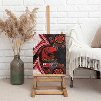 Tonga and Australia ANZAC Day Canvas Wall Art Aboriginal and Ngatu Art Pattern - Gallipoli Lest We Forget LT03 - Polynesian Pride