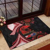 Tonga and Australia ANZAC Day Rubber Doormat Aboriginal and Ngatu Art Pattern - Gallipoli Lest We Forget LT03 - Polynesian Pride