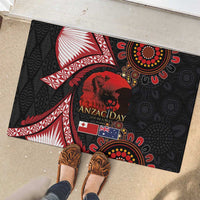 Tonga and Australia ANZAC Day Rubber Doormat Aboriginal and Ngatu Art Pattern - Gallipoli Lest We Forget LT03 - Polynesian Pride