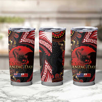 Tonga and Australia ANZAC Day Tumbler Cup Aboriginal and Ngatu Art Pattern - Gallipoli Lest We Forget LT03 - Polynesian Pride