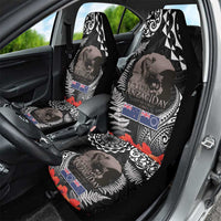 New Zealand and Cook Islands ANZAC Day Car Seat Cover Gallipoli Lest We Forget Tatau Art Tribal and Maori Tattoo with Fern