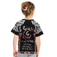 Aotearoa Toitu Te Tiriti-Maori Taniwha Kid T Shirt Toitu Te Whenua Toitu Te Reo Maori