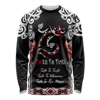 Aotearoa Toitu Te Tiriti-Maori Taniwha Long Sleeve Shirt Toitu Te Whenua Toitu Te Reo Maori