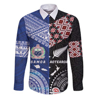 Personalised Aotearoa and Samoa Together Family Matching Tank Maxi Dress and Hawaiian Shirt Tatau Art Tattoos-Taniko and Tukutuku with Maori Pattern