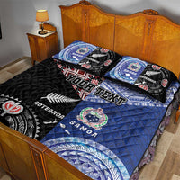 Personalised Aotearoa and Samoa Together Quilt Bed Set Tatau Art Tattoos-Taniko and Tukutuku with Maori Pattern LT03 - Polynesian Pride