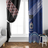 Personalised Aotearoa and Samoa Together Window Curtain Tatau Art Tattoos-Taniko and Tukutuku with Maori Pattern LT03 - Polynesian Pride