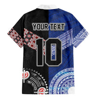 Custom Aotearoa and Samoa Rugby Family Matching Mermaid Dress and Hawaiian Shirt Maori Warrior and Teuila Emblem-Tatau with Taniko Art