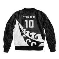 Custom NZ Rugby Bomber Jacket Koru and Silver Fern Sporty Style LT03 - Polynesian Pride