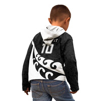 Custom NZ Rugby Kid Hoodie Koru and Silver Fern Sporty Style LT03 - Polynesian Pride