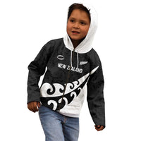 Custom NZ Rugby Kid Hoodie Koru and Silver Fern Sporty Style LT03 - Polynesian Pride