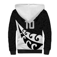 Custom NZ Rugby Sherpa Hoodie Koru and Silver Fern Sporty Style LT03 - Polynesian Pride