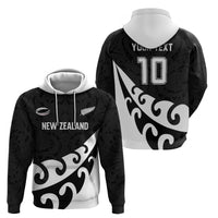 Custom NZ Rugby Zip Hoodie Koru and Silver Fern Sporty Style LT03 - Polynesian Pride