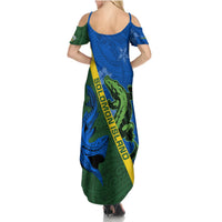 Solomon Island Crocodile and Shark Summer Maxi Dress Polynesian Pattern LT03 - Polynesian Pride