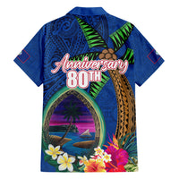 Guam Liberation Day 80th Anniversary Hawaiian Shirt Palm Tree and Seal Artwork Hibiscus Polynesian Pattern LT03 - Polynesian Pride
