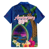 Guam Liberation Day 80th Anniversary Hawaiian Shirt Palm Tree and Seal Artwork Hibiscus Polynesian Pattern LT03 - Polynesian Pride
