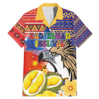 Philippines Kadayawan Family Matching Mermaid Dress and Hawaiian Shirt Filipino Eagle Durian with Polynesian and Igorots Pattern