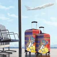 Philippines Kadayawan Luggage Cover Filipino Eagle Durian with Polynesian and Igorots Pattern