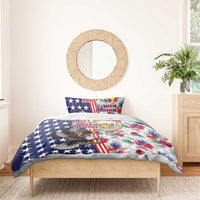 Hawaii and United States Together Bedding Set Seal of Hawaii and Bald Eagle - Polynesian Pride