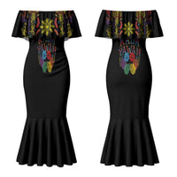 Philippines Kadayawan Festival Couples Matching Mermaid Dress and Hawaiian Shirt Polynesian Tribal Art Barong Style LT03 - Polynesian Pride