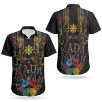 Philippines Kadayawan Festival Couples Matching Off The Shoulder Long Sleeve Dress and Hawaiian Shirt Polynesian Tribal Art Barong Style LT03 - Polynesian Pride