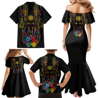 Philippines Kadayawan Festival Family Matching Mermaid Dress and Hawaiian Shirt Polynesian Tribal Art Barong Style