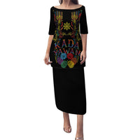 Philippines Kadayawan Festival Family Matching Puletasi and Hawaiian Shirt Polynesian Tribal Art Barong Style