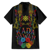 Philippines Kadayawan Festival Family Matching Summer Maxi Dress and Hawaiian Shirt Polynesian Tribal Art Barong Style LT03 Dad's Shirt - Long Sleeve Black - Polynesian Pride