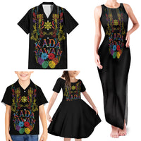 Philippines Kadayawan Festival Family Matching Tank Maxi Dress and Hawaiian Shirt Polynesian Tribal Art Barong Style LT03 - Polynesian Pride