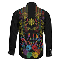 Philippines Kadayawan Festival Family Matching Tank Maxi Dress and Hawaiian Shirt Polynesian Tribal Art Barong Style LT03 Son's Shirt Black - Polynesian Pride