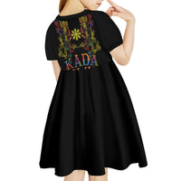 Philippines Kadayawan Festival Kid Short Sleeve Dress Polynesian Tribal Art Barong Style LT03 - Polynesian Pride