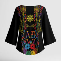 Philippines Kadayawan Festival Kimono Sleeve Blouse Polynesian Tribal Art Barong Style