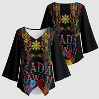 Philippines Kadayawan Festival Kimono Sleeve Blouse Polynesian Tribal Art Barong Style