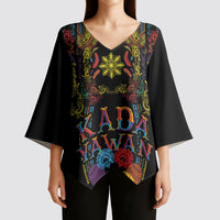 Philippines Kadayawan Festival Kimono Sleeve Blouse Polynesian Tribal Art Barong Style