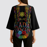 Philippines Kadayawan Festival Kimono Sleeve Blouse Polynesian Tribal Art Barong Style