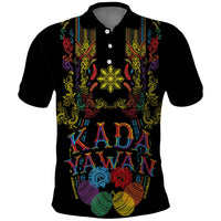 Philippines Kadayawan Festival Polo Shirt Polynesian Tribal Art Barong Style LT03 Black - Polynesian Pride