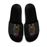 Philippines Kadayawan Festival Slide Sandals Polynesian Tribal Art Barong Style
