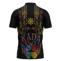 Philippines Kadayawan Festival Zipper Polo Shirt Polynesian Tribal Art Barong Style LT03 - Polynesian Pride