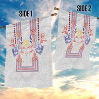 Philippines Barong Style Garden Flag Polynesian Kakau Art Tattoos with Tribal Filipino Sun