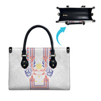 Philippines Barong Style Leather Bag Polynesian Kakau Art Tattoos with Tribal Filipino Sun