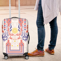 Philippines Barong Style Luggage Cover Polynesian Kakau Art Tattoos with Tribal Filipino Sun