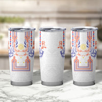 Philippines Barong Style Tumbler Cup Polynesian Kakau Art Tattoos with Tribal Filipino Sun
