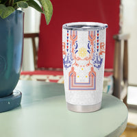 Philippines Barong Style Tumbler Cup Polynesian Kakau Art Tattoos with Tribal Filipino Sun