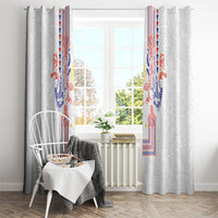 Philippines Barong Style Window Curtain Polynesian Kakau Art Tattoos with Tribal Filipino Sun